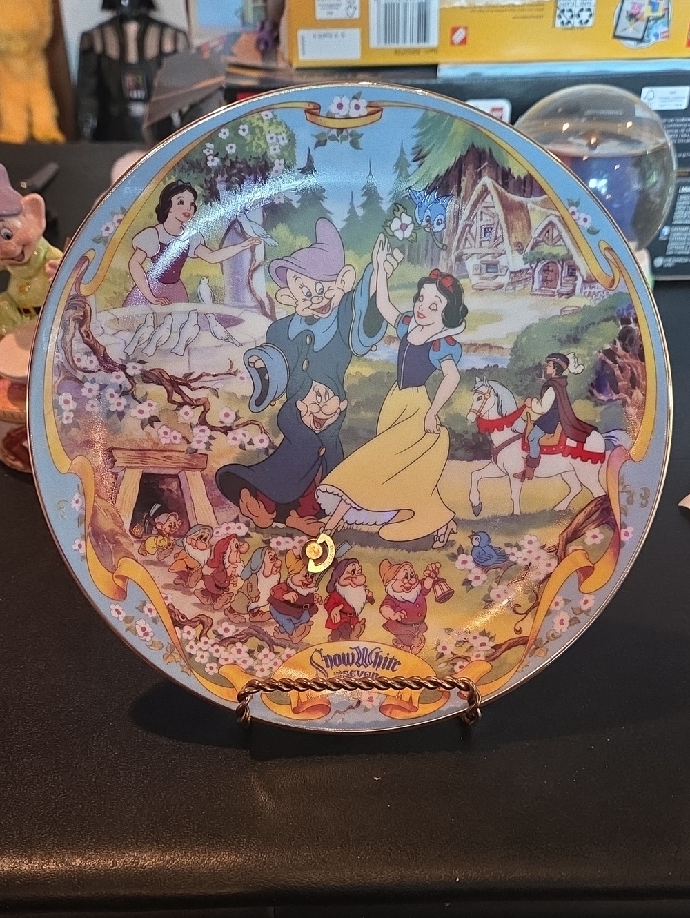 Disney Snow White Decorative Plate – Blue, Yellow, Pink, Green